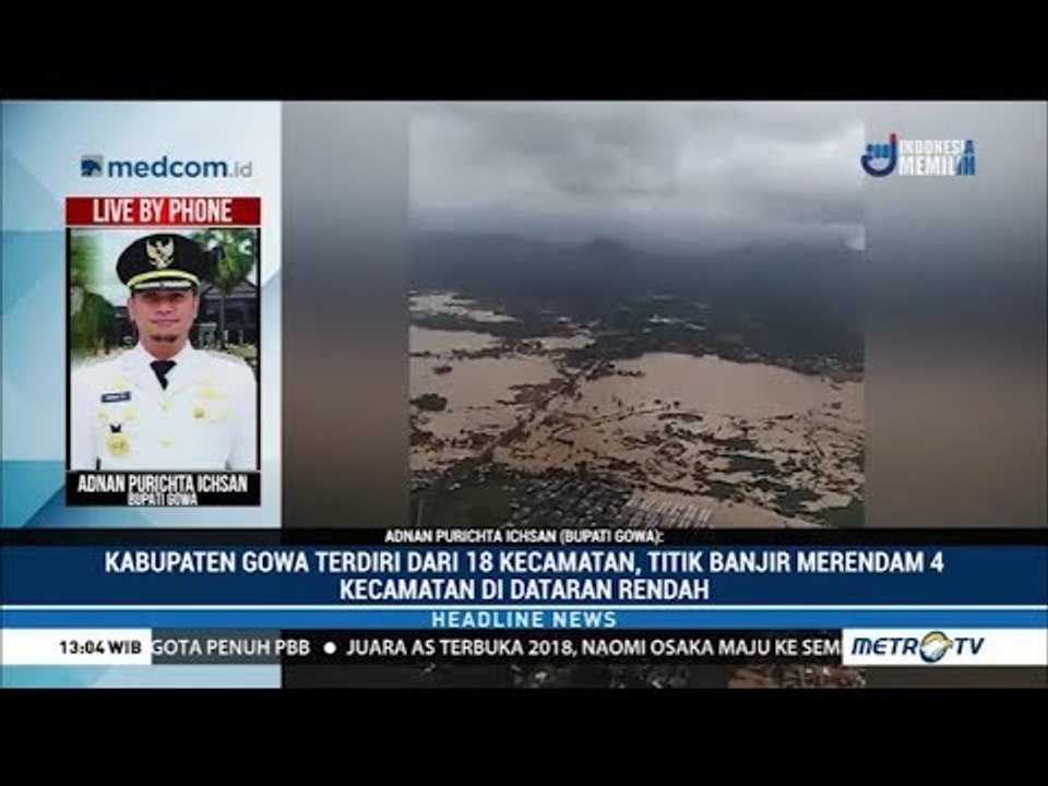 Empat Kecamatan Dilanda Banjir dan Longsor di Kabupaten Gowa Sulawesi Selatan