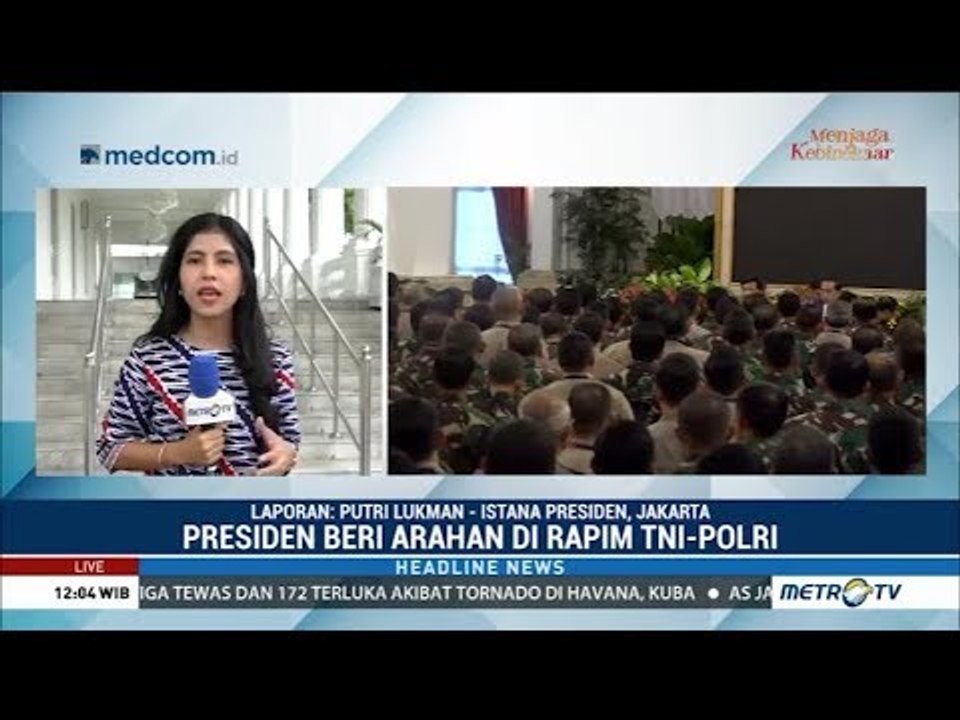Presiden Jokowi Buka Rapim TNI-Polri di Istana