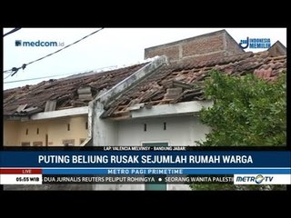 Atap Rumah di Rancaekek Permai Porak-poranda DIterjang  Puting Beliung