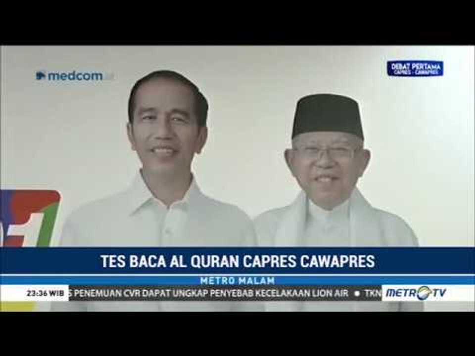 Jokowi-Ma'ruf Siap Tes Baca Alquran