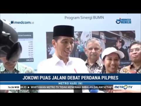 Jokowi Mengaku Puas Jalani Debat Perdana Pilpres