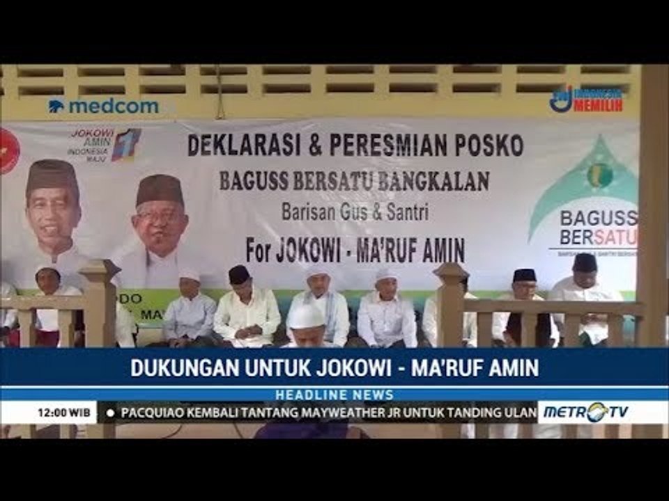 "Baguss Bersatu Bangkalan" Deklarasi Dukung Jokowi-Ma'ruf