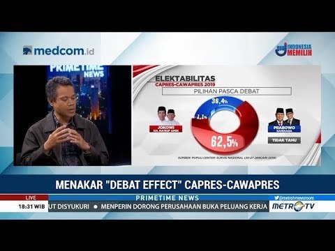 Debat Perdana Pilpres Naikkan Elektabilitas Jokowi-Ma'ruf