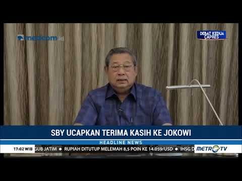SBY Ucapkan Terima Kasih ke Jokowi