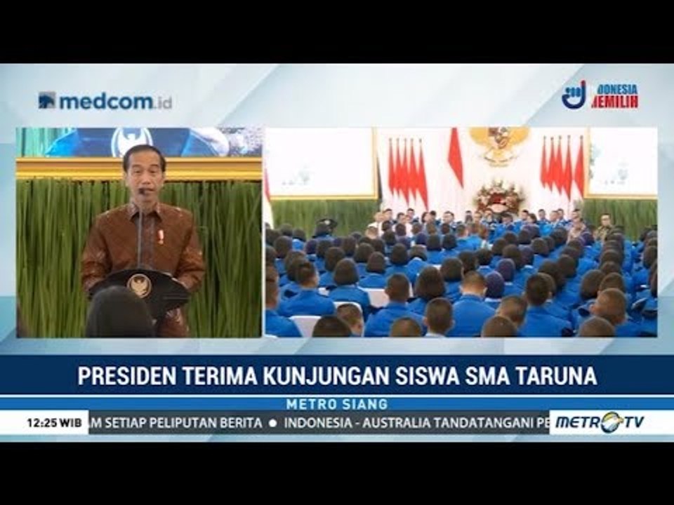 Jokowi Terima Kunjungan Siswa SMA Taruna Nusantara
