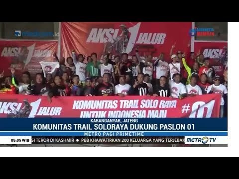 Komunitas Motor Trail di Karanganyar Dukung Jokowi-Ma'ruf Amin