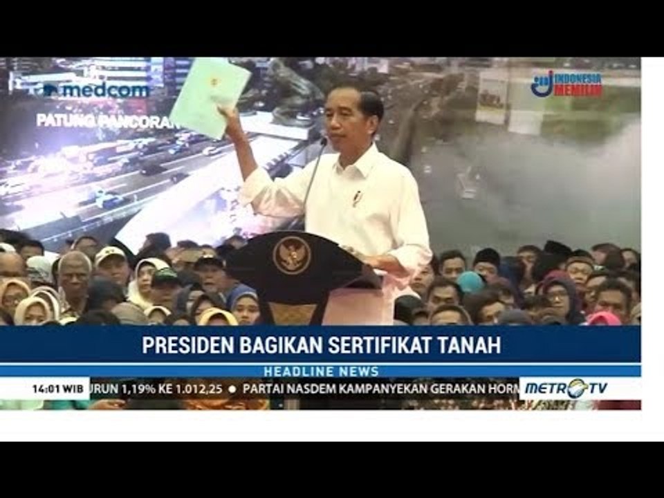 Jokowi : 80 Juta Bidang Tanah Belum Bersertifikat Menyebabkan Banyaknya Sengketa Tanah