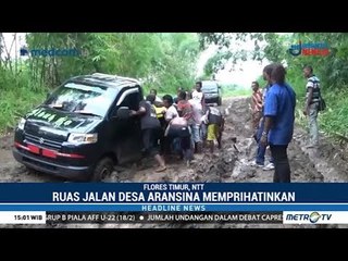 Berlumpur, Ruas Jalan Desa di NTT Memprihatinkan