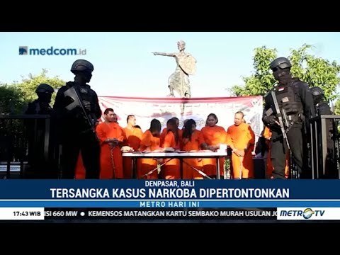 Polres Bali Pertontonkan Tersangka Kasus Narkoba