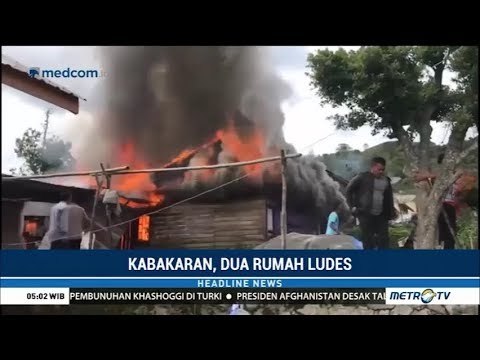 Dua Rumah Warga Desa Blang Gele Ludes Terbakar