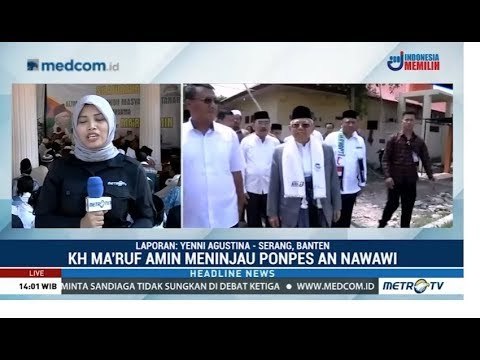 Ma'ruf Kunjungi Ponpes An Nawawi Tanara