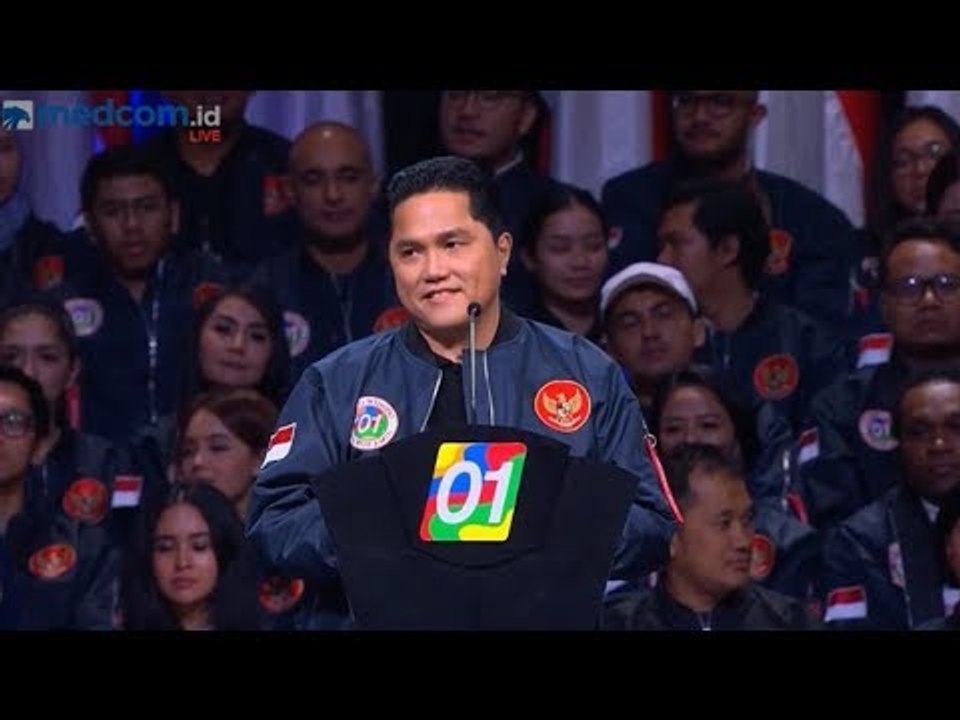 (Full) Pidato Erick Thohir di Konvensi Rakyat "Optimis Indonesia Maju"