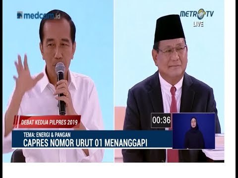 Live Streaming Debat Kedua Capres : Infrastruktur, SDA, Energi dan Pangan