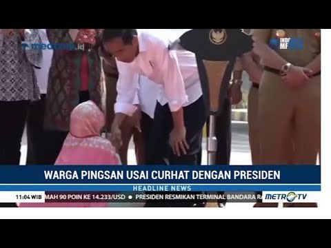 Detik-detik Seorang Ibu Pingsan Usai Curhat ke Jokowi