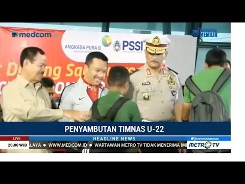 Suasana Penyambutan Timnas U-22 di Bandara Soetta