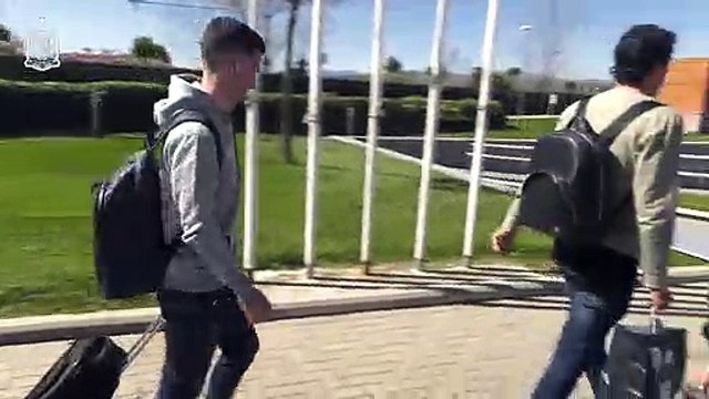 Llegada de los Internacionales de la Selección Española a Las Rozas
