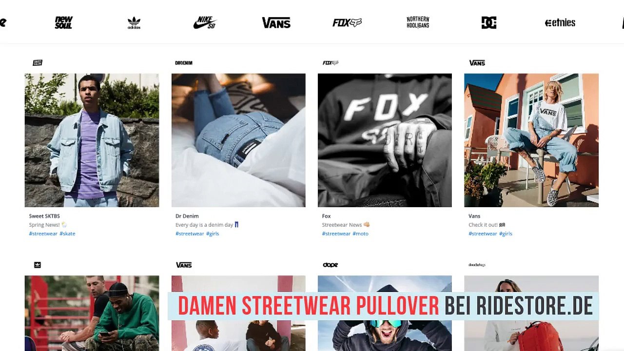 Damen Streetwear Pullover bei Ridestore