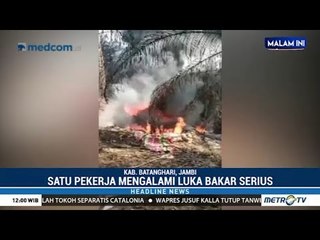 Sumur Minyak Ilegal di Desa Pompa Air Meledak, Satu Orang Terluka