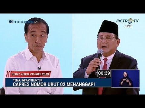 Debat Kedua Capres Part 2, Serangan Balik Jokowi ke Prabowo Soal Infrastruktur