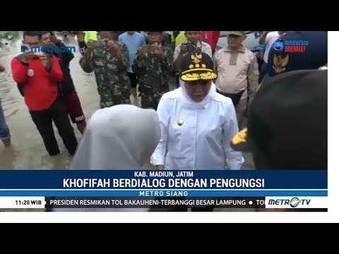 Khofifah Tinjau Genangan di Tol Madiun dan Lokasi Banjir Besar Ngawi