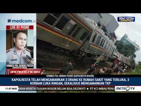 Tiga Korban Luka KRL Anjlok Dilarikan ke Rumah Sakit