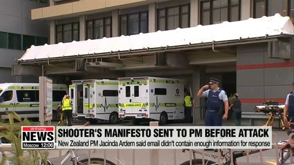 New Zealand's prime minister was sent mosque shooter's manifesto minutes before attack