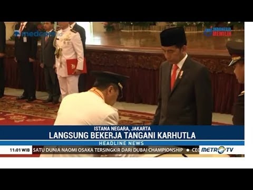 Jokowi Lantik Gubernur dan Wagub Riau, Syamsuar-Edy Natar