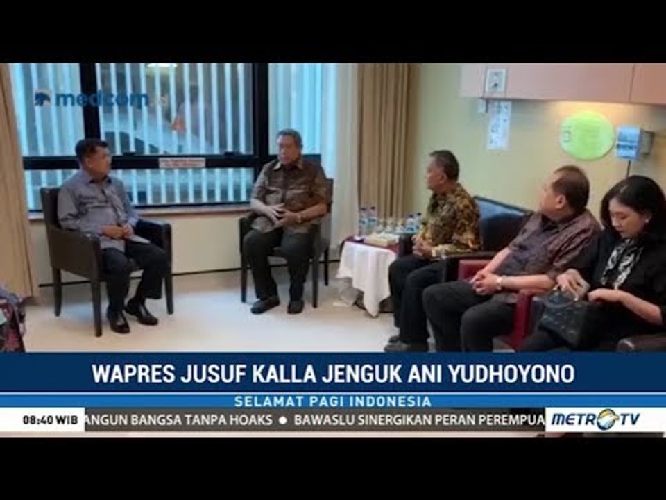 Wapres JK Jenguk Ani Yudhoyono