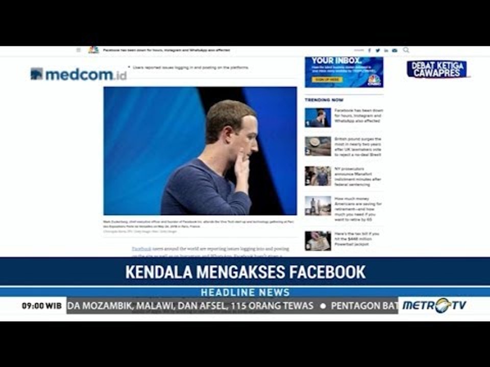 Facebook, Instagram dan WhatsApp Mengalami Gangguan