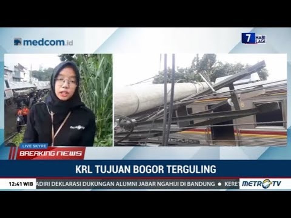 Evakuasi KRL Anjlok di Bogor Tunggu Alat Berat