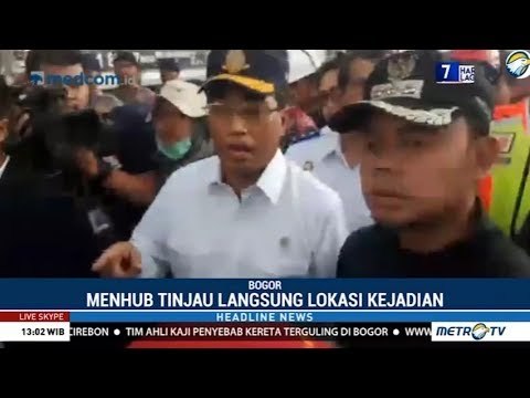 Menhub Tinjau Lokasi Anjloknya KRL Jakarta-Bogor