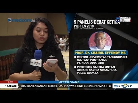 Moderator dan Panelis Debat Ketiga Pilpres 2019 Teken Pakta Integritas
