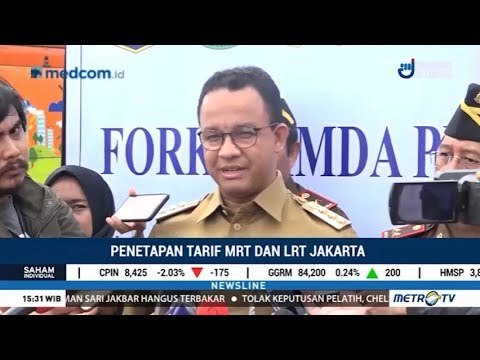 Tarif LRT dan MRT Diputuskan Gubernur Anies dan DPRD