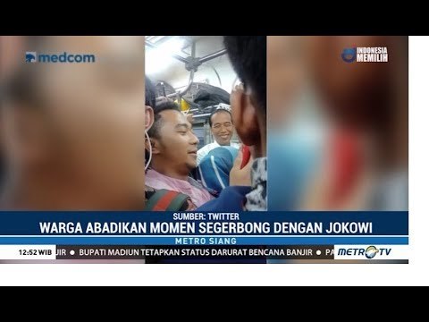 Antusias Warga Abadikan Momen Segerbong KRL dengan Jokowi