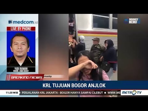 Dua Gerbong KRL Jakarta-Bogor Terguling