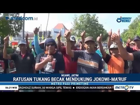 Ratusan Tukang Becak di Ngawi Siap Menangkan Jokowi-Ma'ruf
