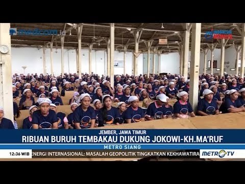 Ribuan Buruh Tembakau di Jember Dukung Jokowi-Ma'ruf