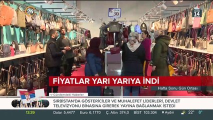 Fiyatlar yarı yarıya indi