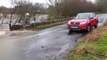 Flooding strikes Yorkshire area leaving some roads totally submerged