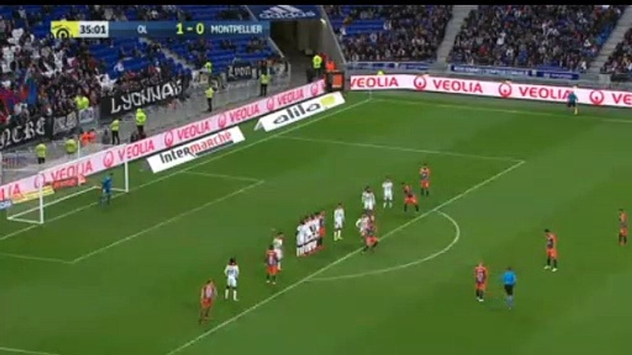 Mollet super goal Lyon vs Montpellier 1-1