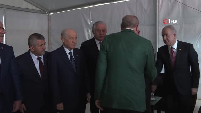 Cumhurbaşkanı Recep Tayyip Erdoğan ve MHP Genel Başkanı Devlet Bahçeli Ortak Miting Öncesi Bir...