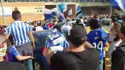 La Afición del Recreativo Anima a Los Suyos Antes de Medirse al San Fernando