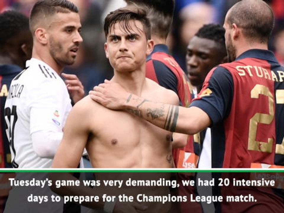 This was a good game to lose - Allegri on Genoa defeat