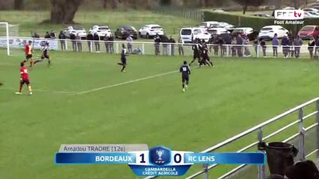 Coupe Gambardella-Crédit Agricole, 1/4 de finale - Bordeaux - Lens (1-0) , le résumé I FFF 2018-2019