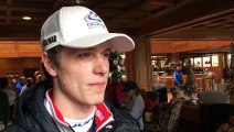 La réaction de Clément Noël après sa victoire en coupe du monde de slalom à Soldeu