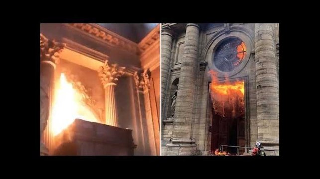Les images de l'incendie à l'église Saint-Suplice de Paris
