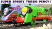 Thomas and Friends Turbo Percy gains speed with Funny Funlings Wizard help and has an Accident so that he can aid DC Comics Justice League Aquaman - A family friendly full episode english story for kids