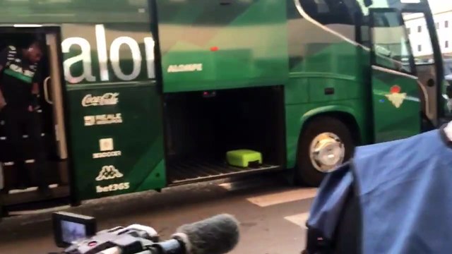 Betis-Barça: Llegada del Betis al Benito Villamarín