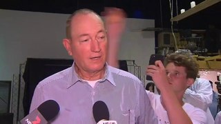 Australian senator receives an egg on his head