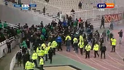 Game Interrupted for the 2nd time - Panathinaikos vs Olympiakos - 17.03.2019 [HD]